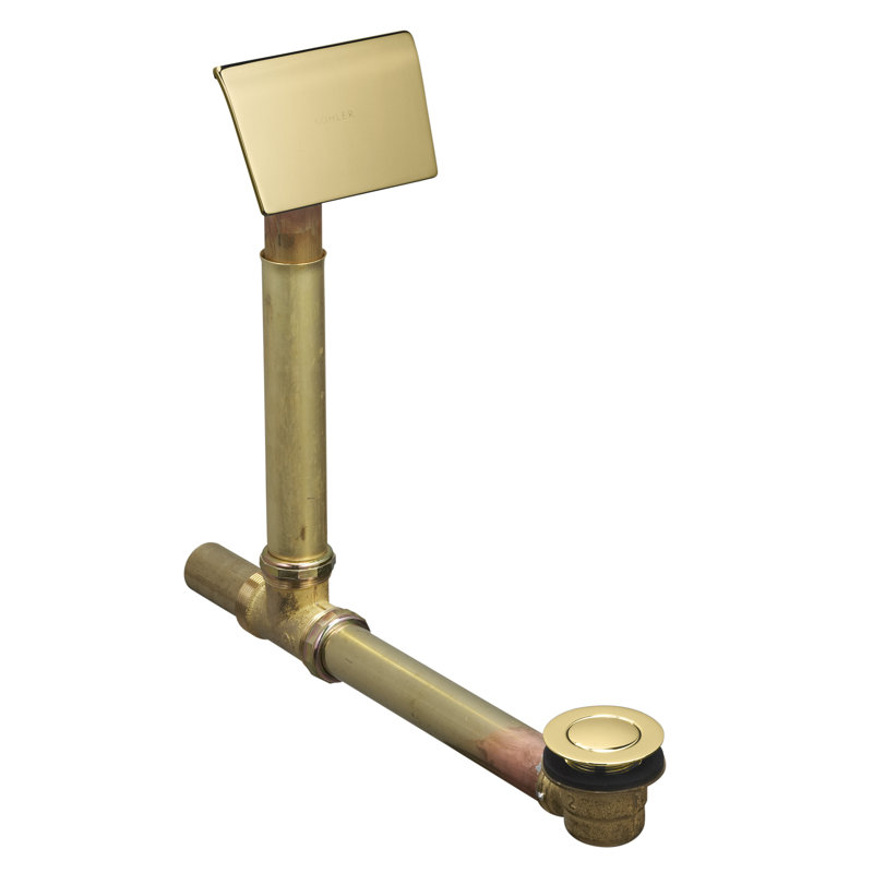 Drain de baignoire Clearflo, Laiton poli éclatant