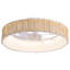 Ventilateur de plafond encastré de 50 cm (19,7 po) avec cage en rotin et éclairage DEL à intensité variable-2029080694