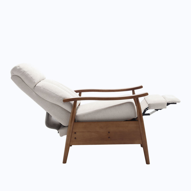 Fauteuil inclinable rembourré bamber, Lin beige