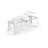 Console Table Compton With Multipurpose Extensions 51/237X90H78 Cm, Glossy White