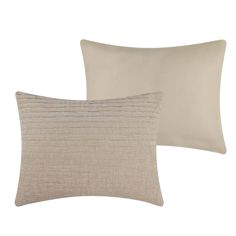 Greenland Home Fasions Velvet Crush Khaki Standard Sham, 20x26, Standard, Khaki