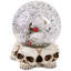 LED Lighted Skulls And Roses Halloween Snow Globe With Sound - 6"