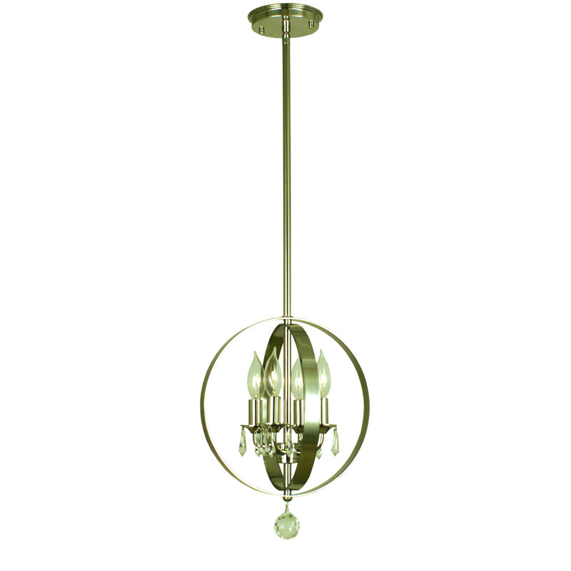 Parenteau 4 - Light Chandelier, Polished Nickel