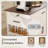 46" Kitchen Island On Wheels With Storage & Power Outlet - Movable Rustic Breakfast Bar Table, Wood Top With Adjustable Shelf & Drawer For Kitchen Dining Living Room, White