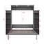 Lit escamotable double pleine grandeur équipé de tablettes et d'un éclairage à DEL-1013373724