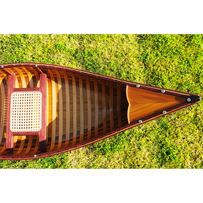 6 Ft Wooden Display-Only Canoe With Ribs