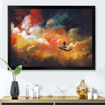 Video Game Fantasy Flying Boat " Video Game Fantasy Flying Boat " Painting Print