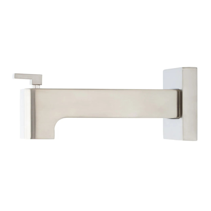 Signature Hardware Hibiscus Tub Spout with Diverter, Brushed Nickel