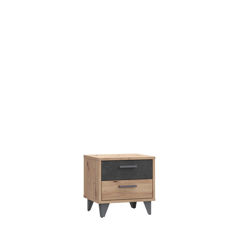 Oquinn 49.8cm W Engineered Wood Bedside Table