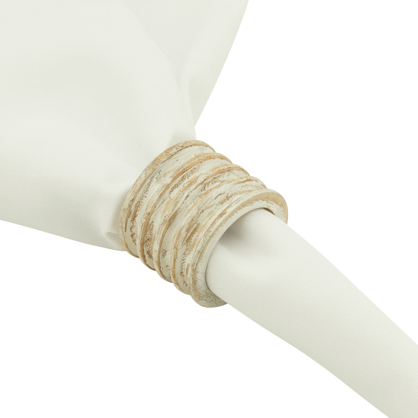Napkin Ring Set, White