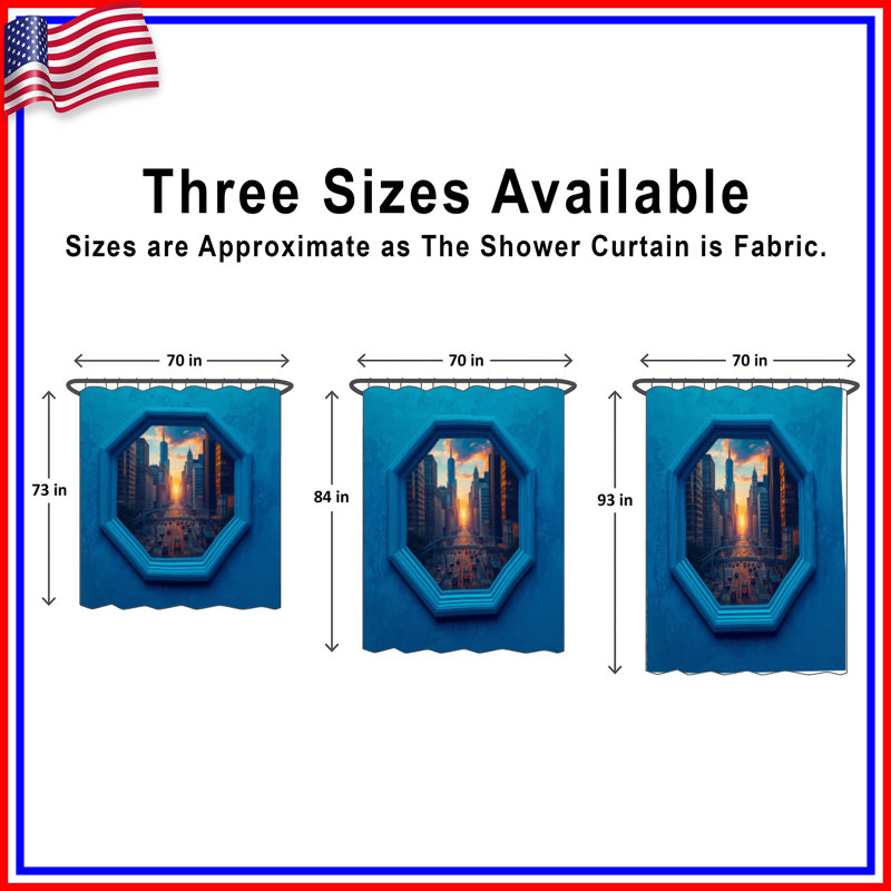Rideaux de douche New York City, L 70 po x H 93 po