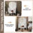 White Makeup Vanity With Triple Mirror, 6 - Drawer Organization, Comfortable Stool And Full Length Mirror For Bedroom Use Antique Style Storage Solution, Soft Cushioned