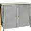 Lit mezzanine simple gris avec solutions de rangement pratiques et plateau de bureau pliable-118082582