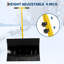 Poussoir à neige réglable 29 po - 5 angles, hauteur réglable, lame en acier, jaune / noir-132433684
