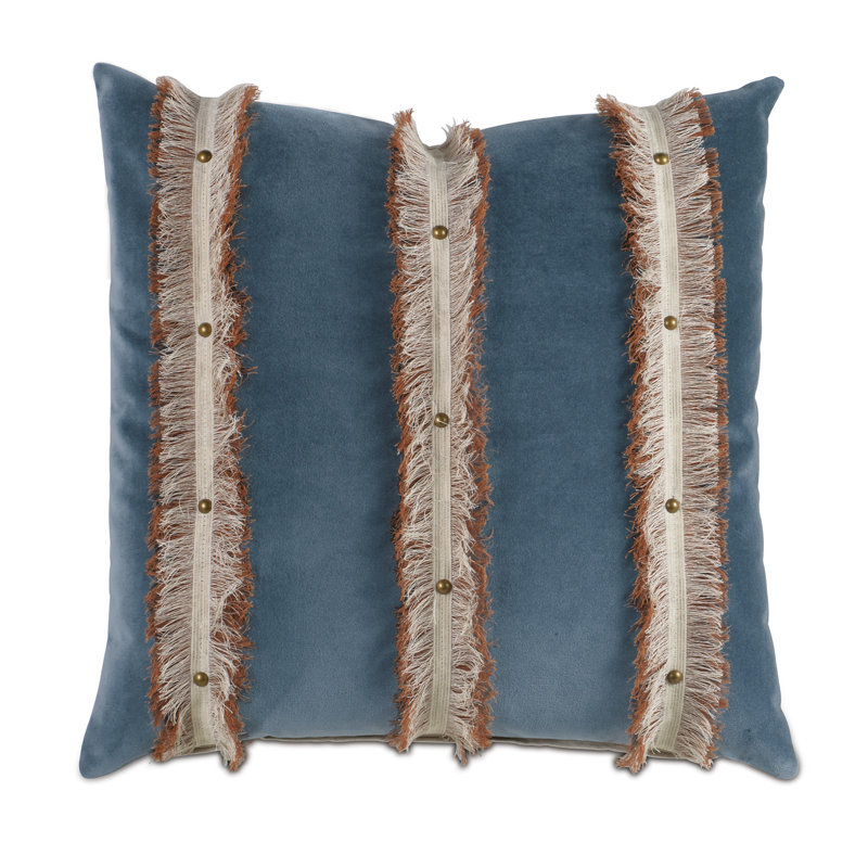 Adirondack Trail Velvet Square Pillow Cover & Insert, Faux Down