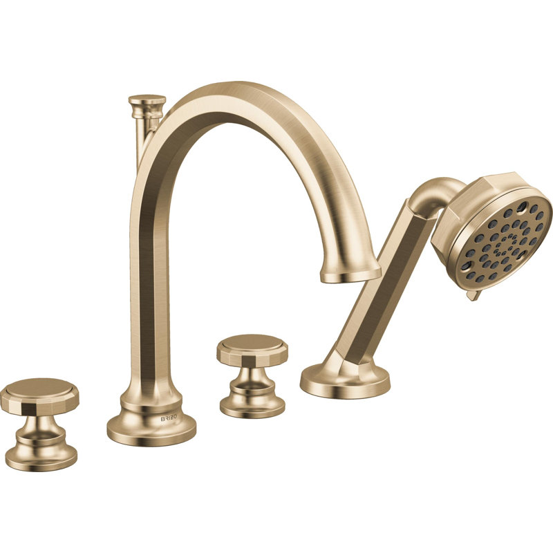 Beauclere™ Roman Tub Faucet With Handshower, Lever Handle, Brilliance Polished Nickel