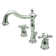 Kingston Brass Heritage Two-Handle 3-Hole Deck Mount Widespread Bathroom Faucet with Pop-Up Drain