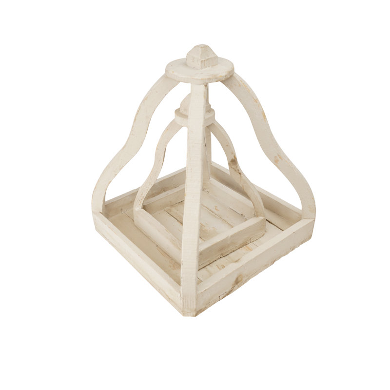 Lanternes en bois Bell Farmhouse, Blanc
