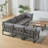 Iresha 6 - Person Modular Patio Conversation Set with Cushions-682876418