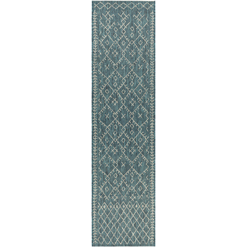 Hongming Oriental Indoor / Outdoor Rug, Runner 2'6" x 10'