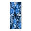 Horloge murale fleurs bleues abstraites-357087337