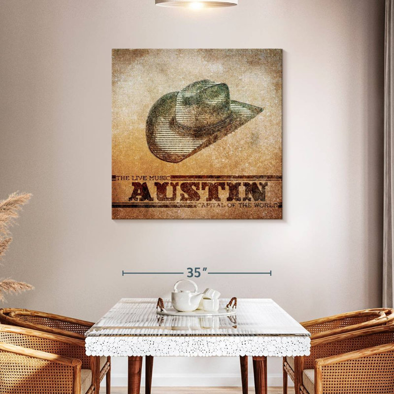 Lelar Cowboy Austin, 39" H x 39" W