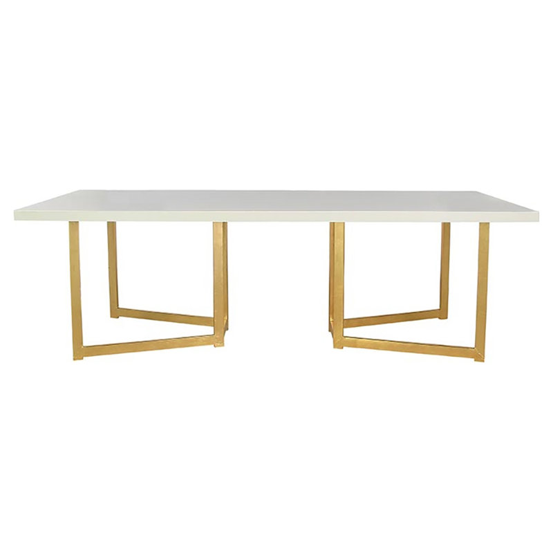 South Hampton 40'' Iron Pedestal Dining Table, Alabaster White