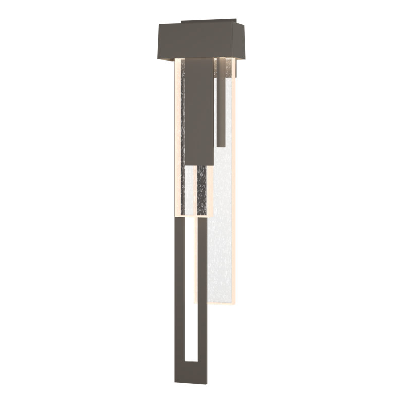 Plafonnier encastré d'extérieur Rainfall, Gauche, Fumée noire côtière, H 30,2 po x l 6,6 po x P 4 po