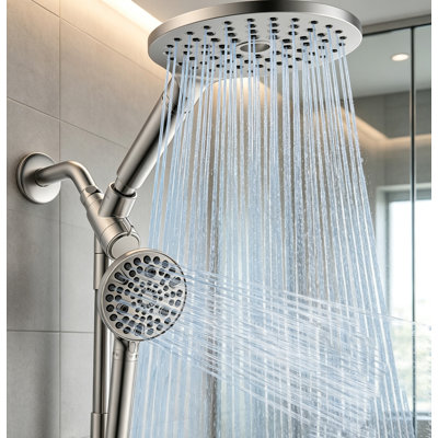 Dual Filtered Rain Shower Head Combo with Filter