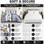 Printed Bedspreads 3 Piece Trendy Grey Comforter Bed Throw with Matching Pillow Shams