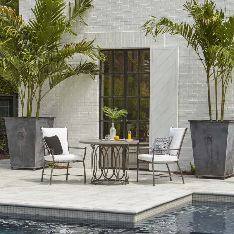 Majorca Patio Dining Armchair with Cushions, Welt, Natural White