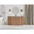 64'' Freestanding Bathroom Vanity with White Ceramic Sink, and 2-Small Storage Cabinet, Soft-Close Door, Imitative Oak, KD-Packing, Plywood