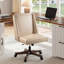 Chaise de bureau pivotante en chenille Mellins-2051790758