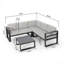 Canapé modulaire d'extérieur en aluminium Dursley