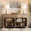 Buffet Haikey de 59 po de largeur avec 4 portes et 2 tiroirs, tablettes réglables-2000599391