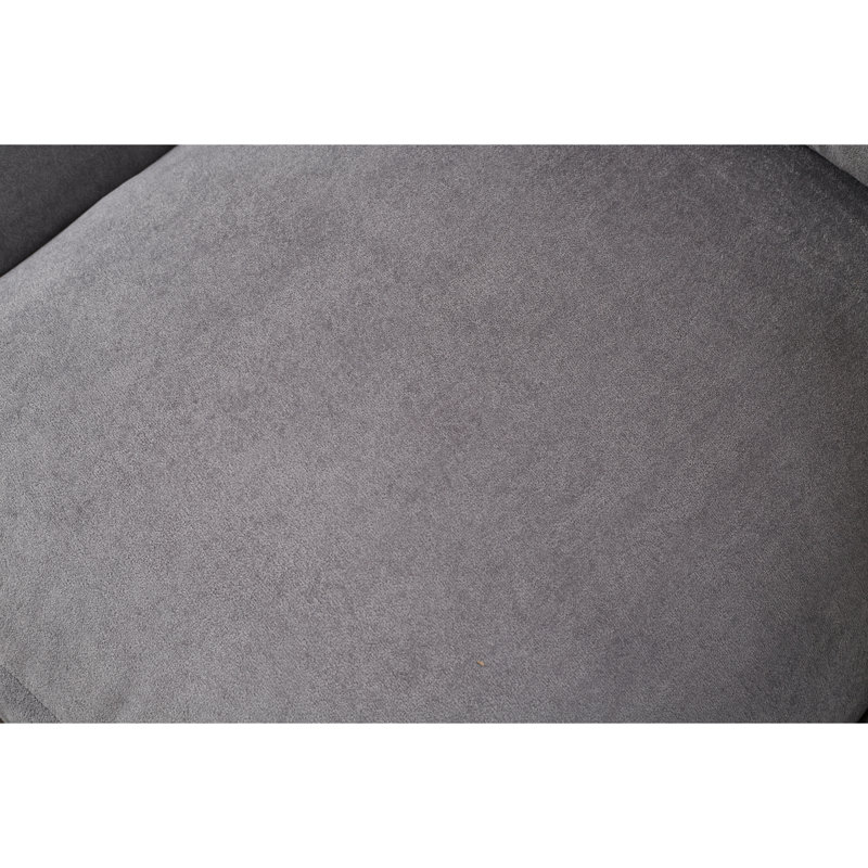 Canapé modulaire à assise profonde avec repose-pieds et canapé en velours côtelé, Gris