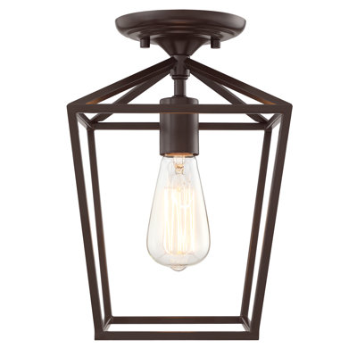 1-Light 12-in Semi Flush Mount Light