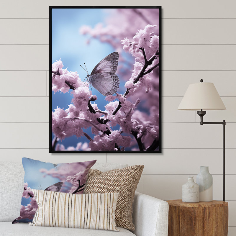 «Winter Enchanted Frost II», reproduction d'art sur toile, 44" H x 34" W, Cadre flottant noir
