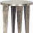 21" Silver Distressed Aluminum Round End Table