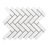 Adonis Pure 1" x 3" Porcelain Herringbone Mosaic Tile
