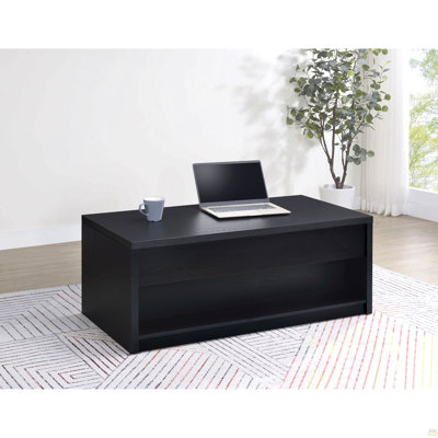 Lift Top Cocktail Coffee Table With Dual Drawers