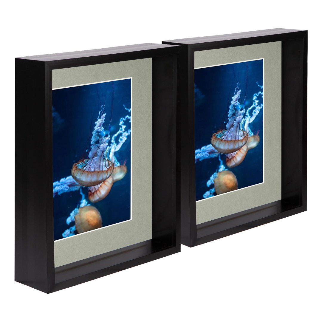 Nicola Spring - 8" x 10" 3D Deep Box Photo Frames - 5" x 7" Mount