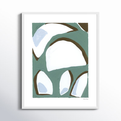 Cataleyah " Contemporary Blues 9 " by Andrea Stokes Painting Print