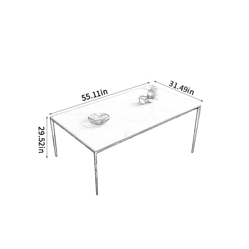 Likita Dining Table, 29.52”H x 55.11”L x 31.49”W