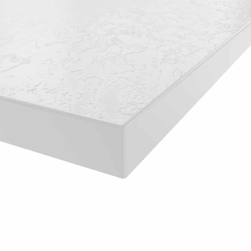 Rheeta Slate Shower Tray, 100cm H x 100cm W x 3.2cm D, Center, White
