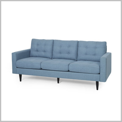 Modern Tufted Fabric 3-Seater Sofa