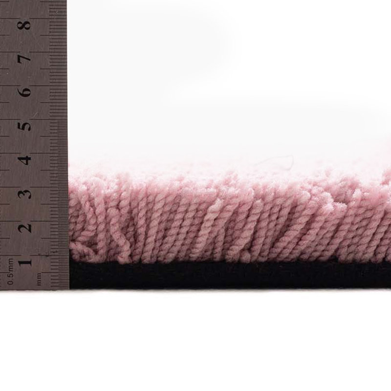 Cozy Handmade High Pile Pink Rug, Round 100cm