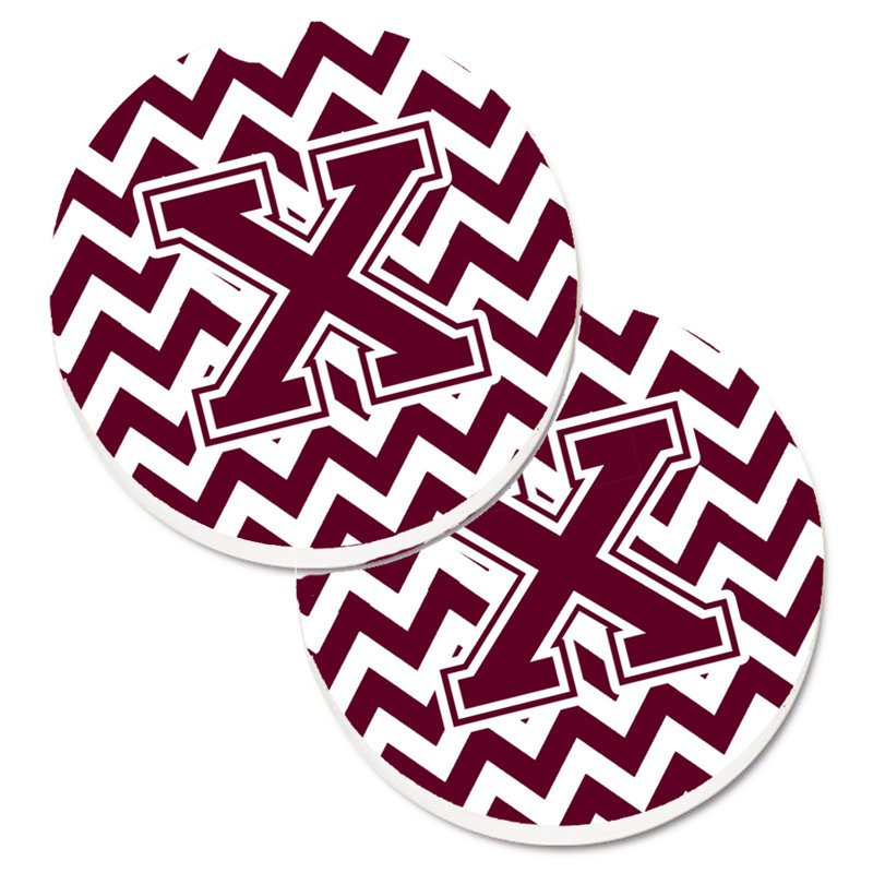 Sous-verre pour voiture, X, Blanc / Marron