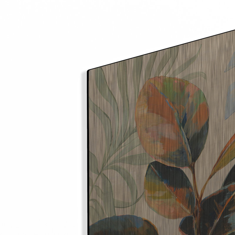 Art mural en métal luxueux «Les Fleurs 4» par Dusza, 36 po x 36 po, H 36 po x l 36 po