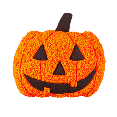  13" Jack-O-Lantern Embroidered Shaped Pillow
